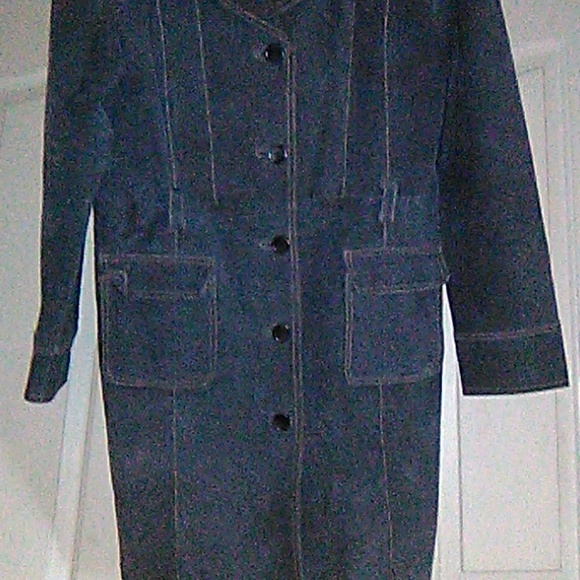 Swuede jean trench,ub leather collection - Picture 2 of 4